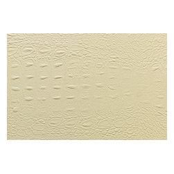 IDS Group - Ll Croconova Platin, Platinum Crocodile Synthetic Leather, Cream - Wallpaper