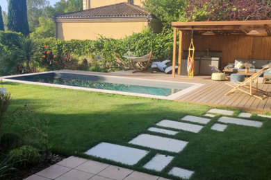 Idée de décoration pour un jardin tradition.