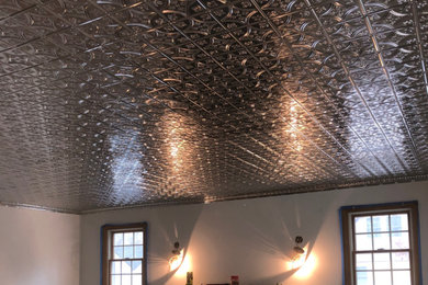 Smithtown, NY Living Room Tin Ceiling