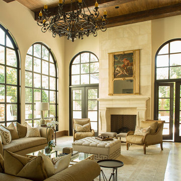 Tuscan Style in River Oaks: Living Room
