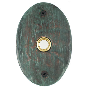 Williamsburg Doorbell, Handmade Luxury Hardware, Verde