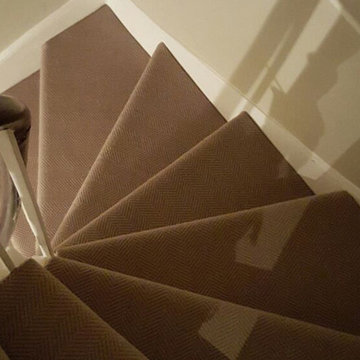 Herringbone Carpet to Stairs in West London