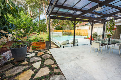 Design ideas for a contemporary patio in Sydney.