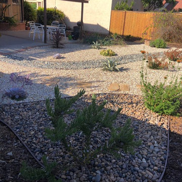 Gravel and River rock landscape