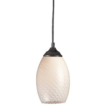 1 Light Mini Pendant in Seaside Style - 5 Inches Wide by 8 Inches High