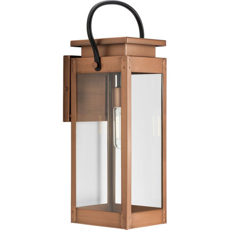 Union Square One-Light Large Antique Copper Outdoor Wall Lantern