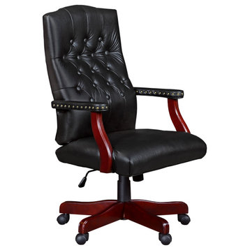 Ivy League Swivel Chair- Black