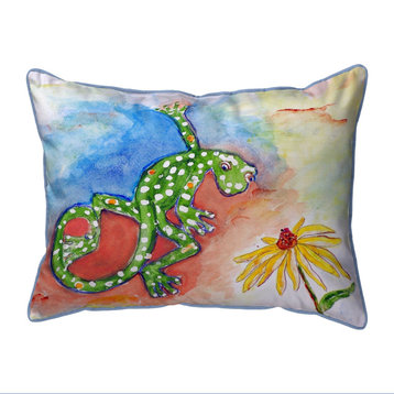 Betsy Drake Colorful Gecko Lizard Extra Large 20 X 24 Indoor / Outdoor Pillow