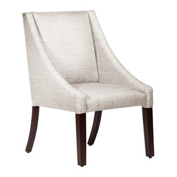 Universal Lighting and Decor - Villager Groupie Oyster Fabric Swoop Dining Chair - Bar Stools And Counter Stools