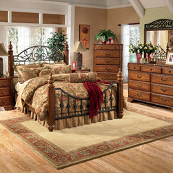 Wyatt 4pc Bedroom Set w/Queen Post Bed - Bedroom Products