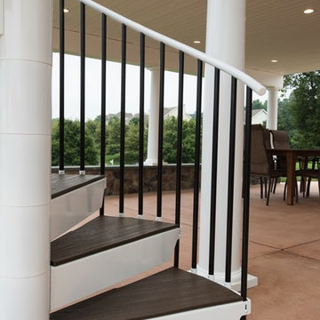 Custom Aluminum Deck Spiral Stair