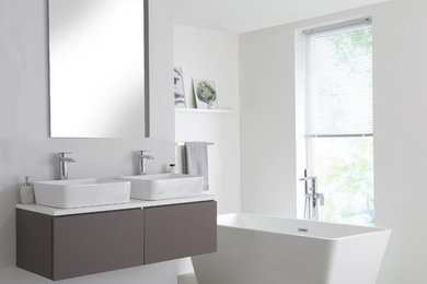 Milano Oxley 1200mm Grey and White Vanity Unit