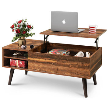 Lift Top Coffee Table w/ Storage, Hidden Compartment and Adjustable Shelf