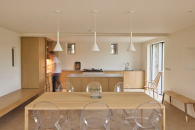 Photo of a contemporary dining room in Other.