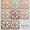 Medium Pueblo Decorative Fretwork Wood Wall Panels, Walnut