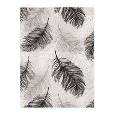 Augusta Quill Grey Traditional Area Rug, 5'3"x7'3"