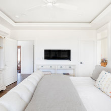 Bedroom with fireplace
