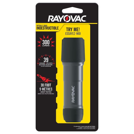 Rayovac ROVDIY3AAA1 Workhorse Pro LED Flashlight, Black