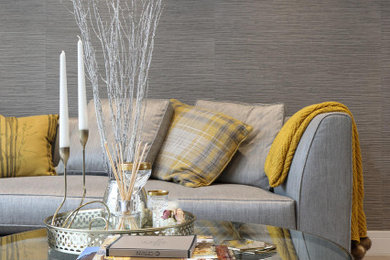 Design ideas for a contemporary living room in London.