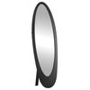 Contemporary Oval Frame Mirror, Black