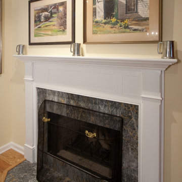 A custom mantle from the James C Schell workshop