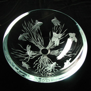 engraved goldfish sink