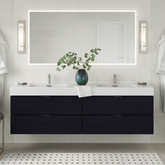 Alya Bath Sortino 84 Modern Bathroom Vanity, Rosewood