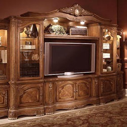 AICO Furniture - Cortina Entertainment Center w/Bookcases - 65095N-28-6PC - Home Office Accessories