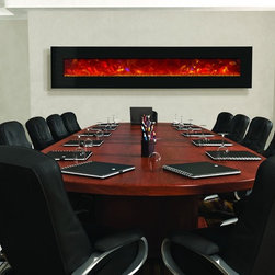 Amantii Wall Mount or Built In Electric Fireplace 106" - Indoor Fireplaces