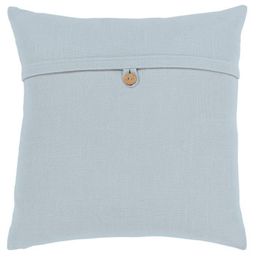 Penelope PLP-001 Pillow Cover, Ice Blue, 18"x18", Polyester Fill