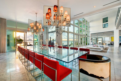 Dining room - eclectic dining room idea in Miami