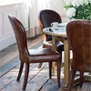 Bunyan Rustic Lodge Brown Leather Upholstered Dining Chair