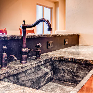 Parker - Basement Home Bar with Granite sink and countertops