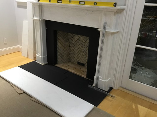 Marble Fireplace Installation, How To Install A Marble Fireplace Surround