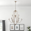Farmhouse 9-Light Candle Crystal Chandelier for Kitchen Island