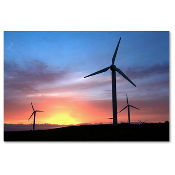 "Wind Turbines" by Robert Harding Picture Library, Canvas Art, 12"x19"