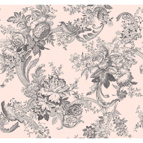 Carmel Blush Baroque Florals Wallpaper Bolt