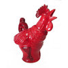 "Adopt Remi the Rooster"  |  Ceramic Home Decor, Colonial  Red, Large