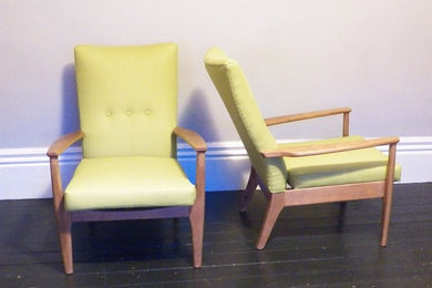 Before and After Upholstery Restoration.