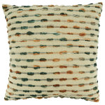 Saro Lifestyle - Throw Pillow With Striped Woven Design, 20"x20", Down Filled - If you're looking to add some texture and color to your sofa or your favorite armchair, then look no further than this cute and stylish Striped Woven Throw Pillow. The design features multicolor stripes that liven up the space. The pillow's woven construction adds warmth and texture, turning any seat into a comfy spot.