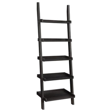 Pemberly Row 3 Pc. Storage Ladder Bookcase Set in Cappuccino