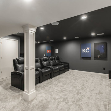 Basement Transformation | Theater | Game Room | Guest Bedroom | Full Bathroom