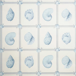 Kamalama Cay Lattice: Blue - Wallpaper
