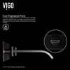 VIGO Titus Dual Lever Wall Mount Bathroom Faucet with Pop Up