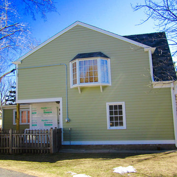 DURING PHOTO #2 - Heathered Moss Exterior, Wilmette, IL James Hardie Siding Remo