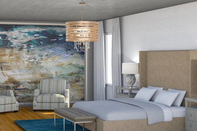 Example of a transitional home design design in Salt Lake City