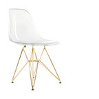 Bindi Acrylic Eiffel-Style Chair With Gold Base