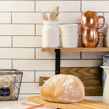 Brick Subway Tile Glazed White 2.5x9.5