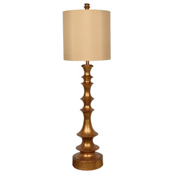 Crestview Langston Table Lamp With Gold Leaf Finish CVAVP659