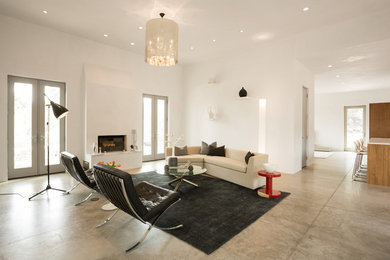 Inspiration for a modern living room remodel in Albuquerque